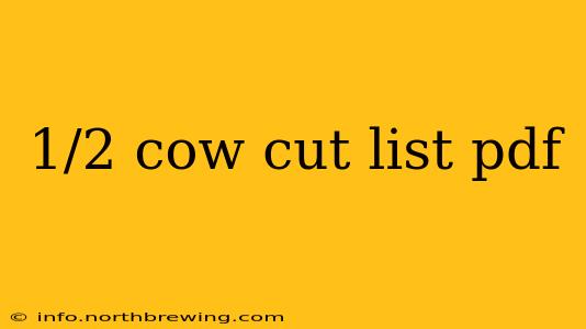 1/2 cow cut list pdf