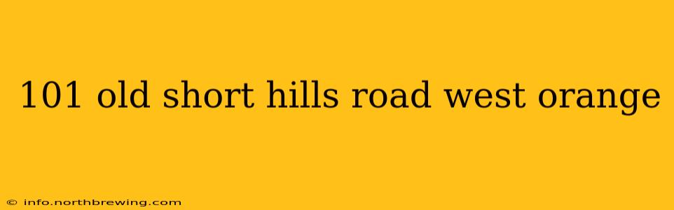 101 old short hills road west orange