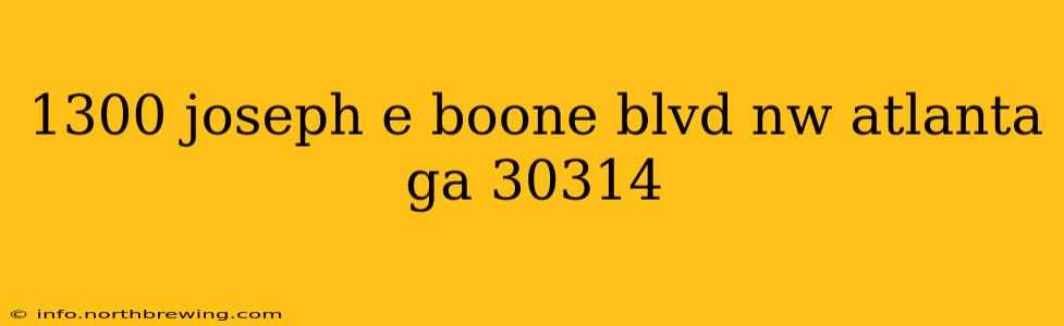 1300 joseph e boone blvd nw atlanta ga 30314