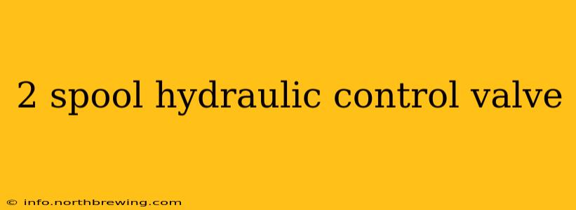 2 spool hydraulic control valve