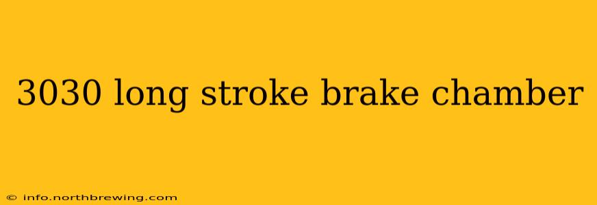 3030 long stroke brake chamber
