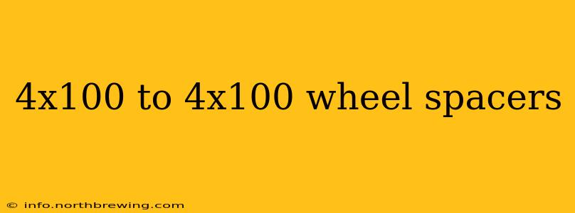 4x100 to 4x100 wheel spacers