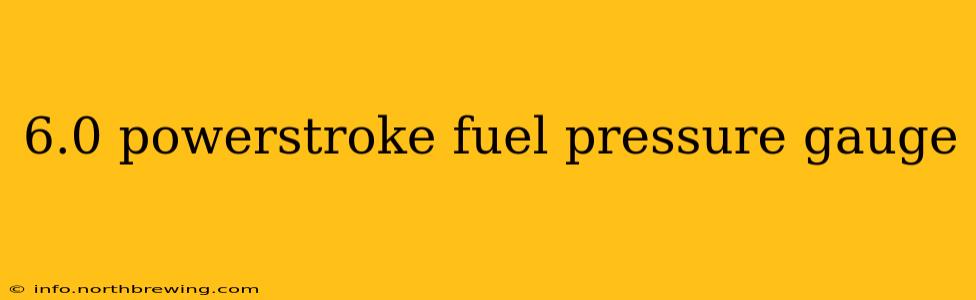 6.0 powerstroke fuel pressure gauge