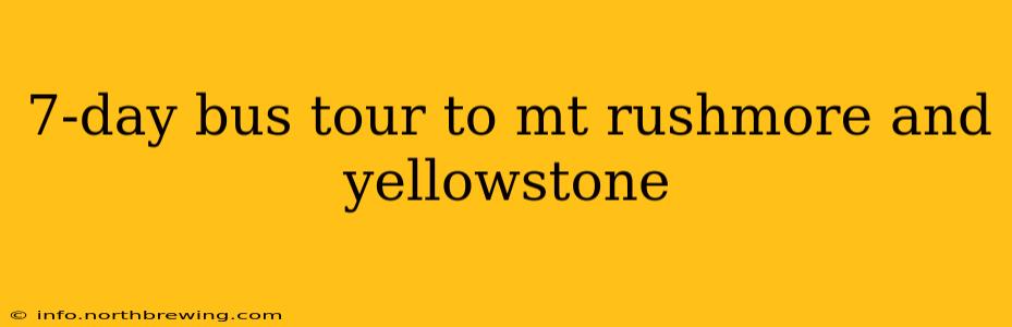 7-day bus tour to mt rushmore and yellowstone