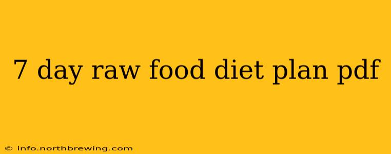 7 day raw food diet plan pdf