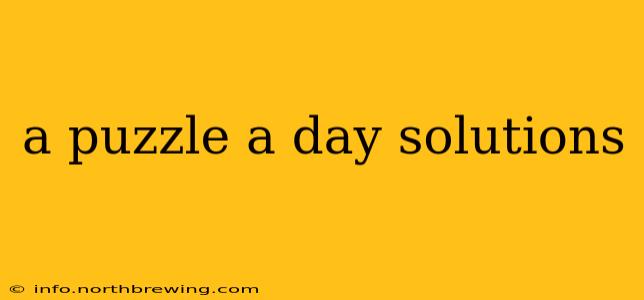 a puzzle a day solutions