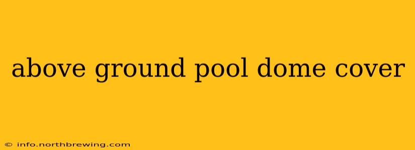 above ground pool dome cover