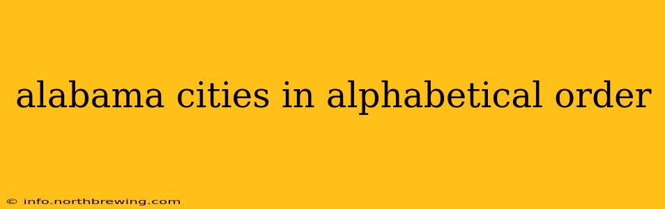 alabama cities in alphabetical order