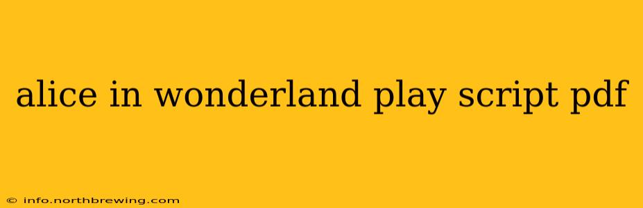 alice in wonderland play script pdf