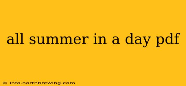 all summer in a day pdf