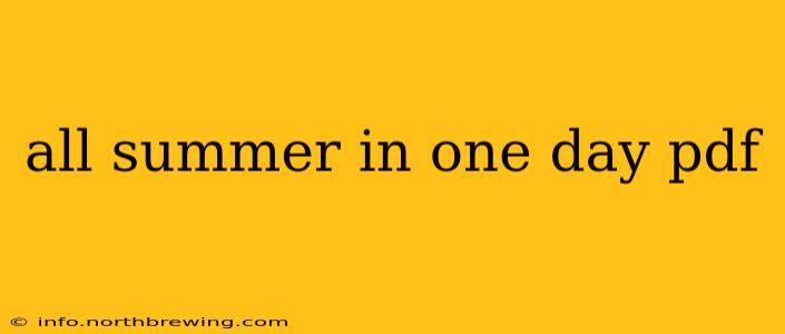 all summer in one day pdf