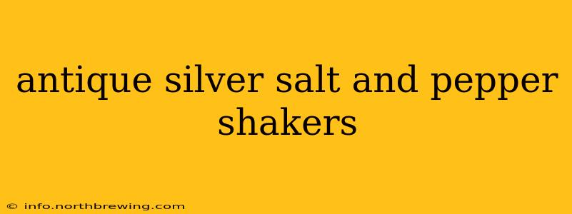 antique silver salt and pepper shakers