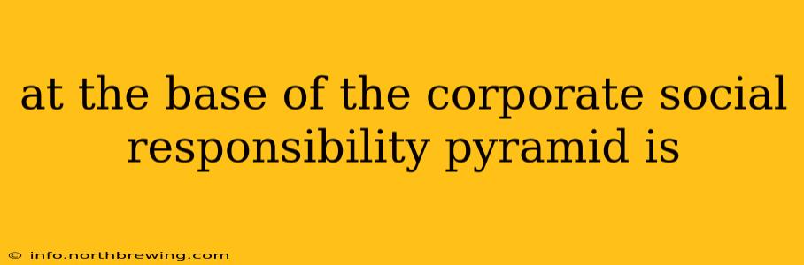 at the base of the corporate social responsibility pyramid is