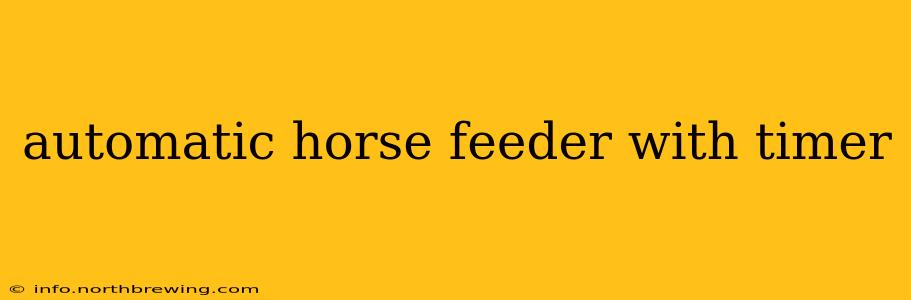 automatic horse feeder with timer