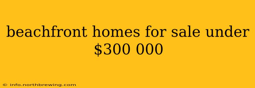 beachfront homes for sale under $300 000