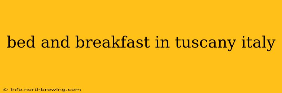 bed and breakfast in tuscany italy