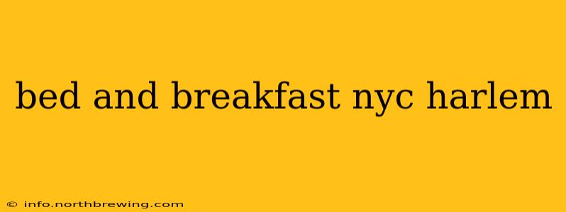 bed and breakfast nyc harlem