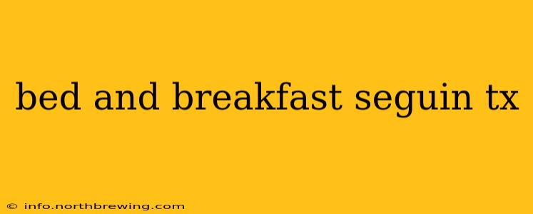 bed and breakfast seguin tx