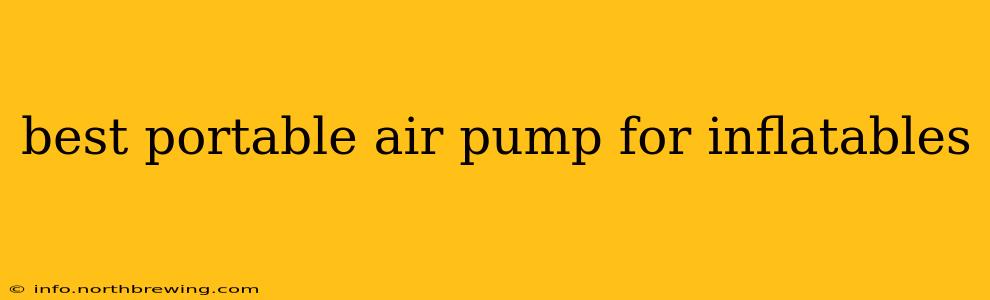 best portable air pump for inflatables