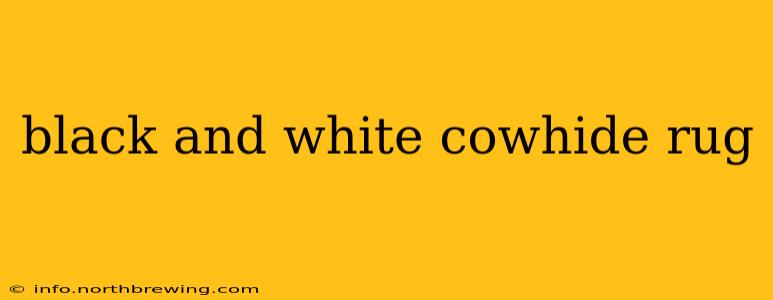 black and white cowhide rug