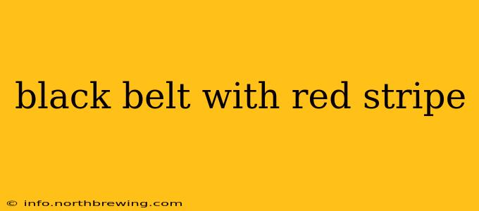black belt with red stripe