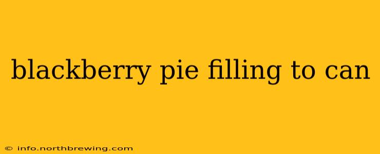 blackberry pie filling to can