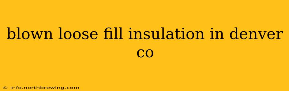 blown loose fill insulation in denver co