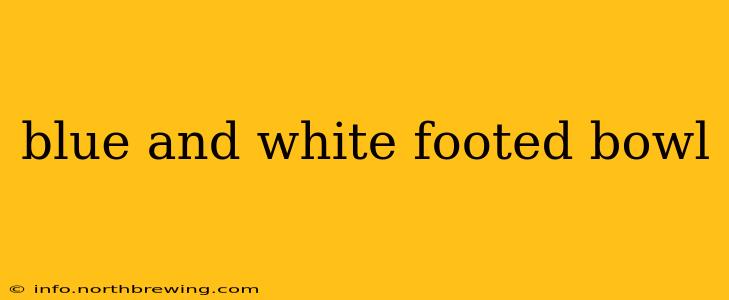 blue and white footed bowl