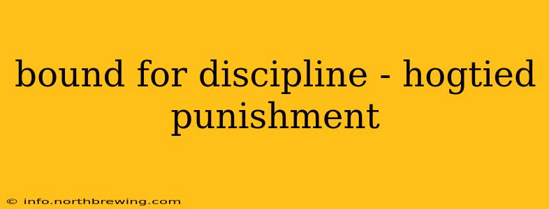 bound for discipline - hogtied punishment