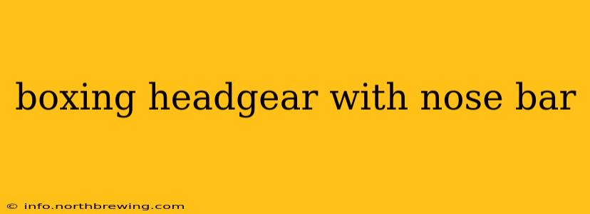 boxing headgear with nose bar