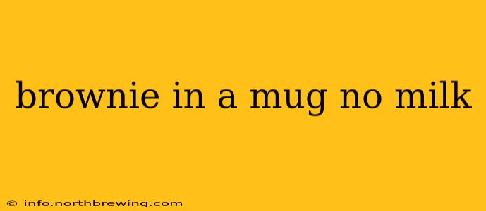 brownie in a mug no milk