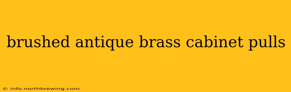 brushed antique brass cabinet pulls