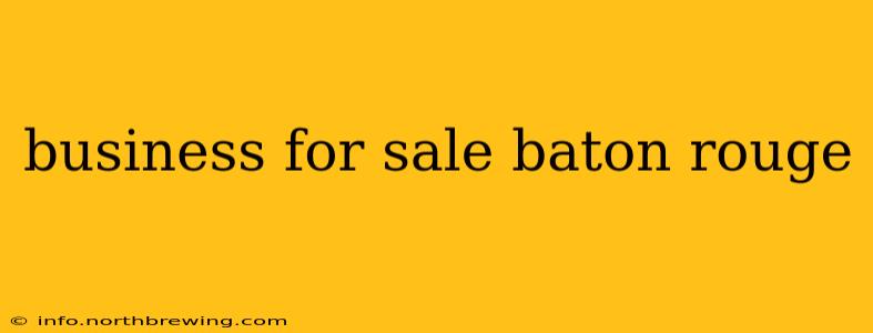 business for sale baton rouge