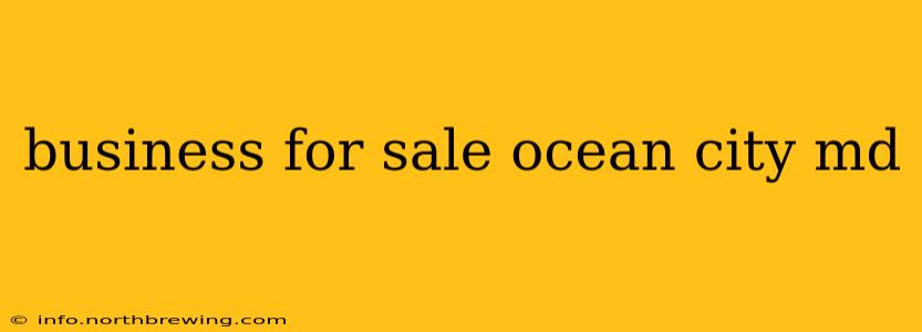 business for sale ocean city md