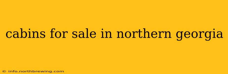 cabins for sale in northern georgia