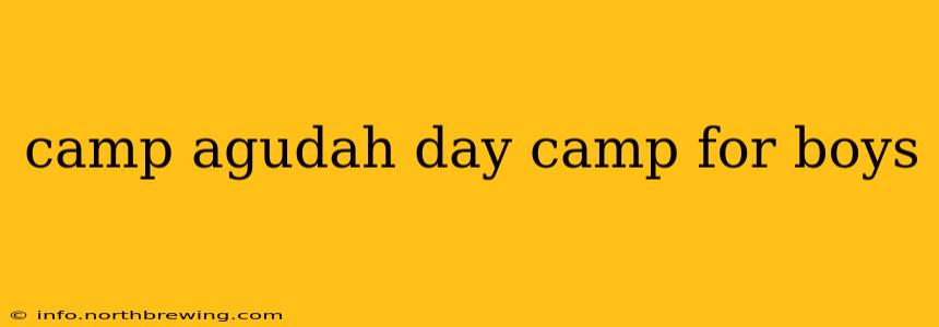 camp agudah day camp for boys