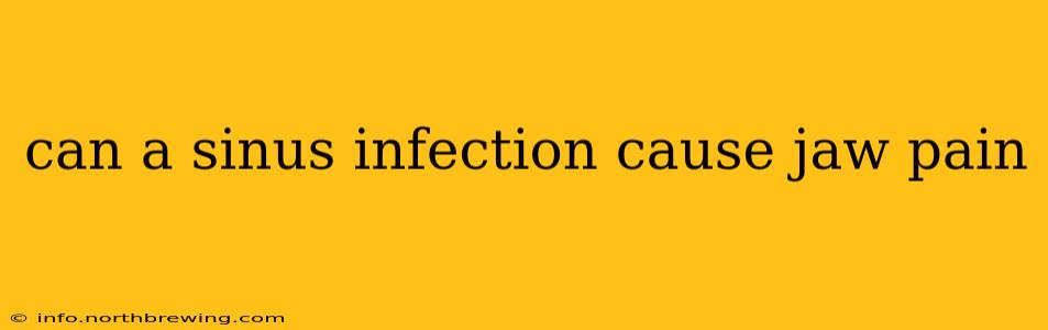 can a sinus infection cause jaw pain