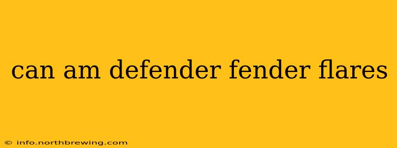 can am defender fender flares