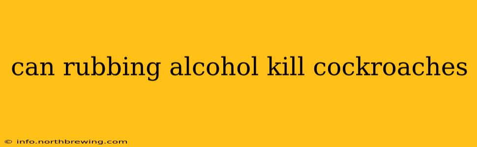 can rubbing alcohol kill cockroaches