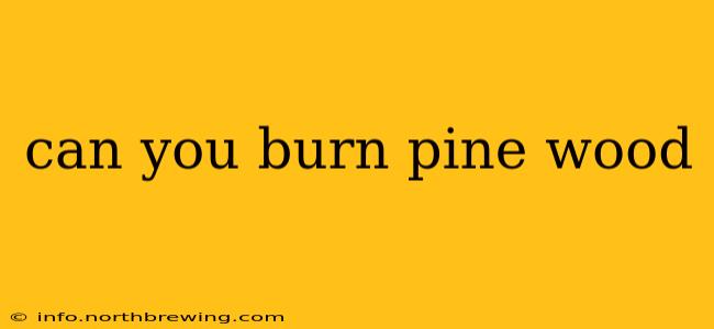 can you burn pine wood