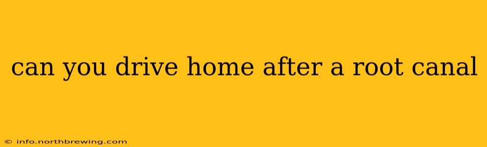 can you drive home after a root canal