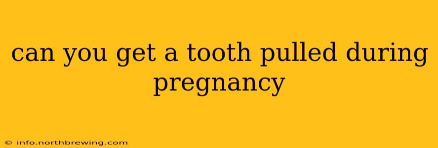 can you get a tooth pulled during pregnancy