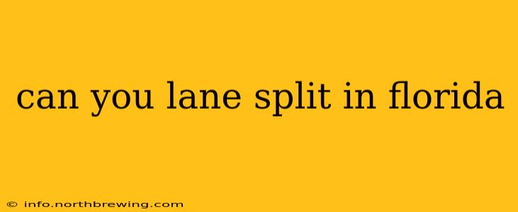 can you lane split in florida