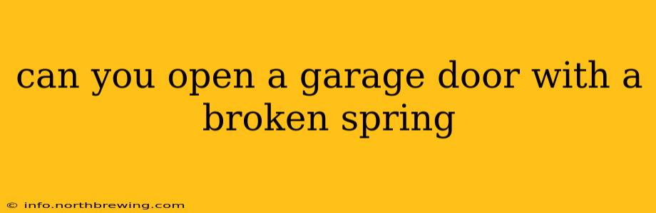 can you open a garage door with a broken spring