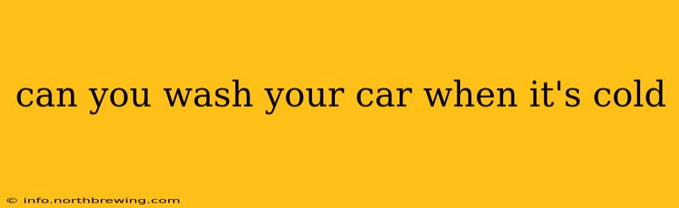 can you wash your car when it's cold