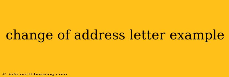 change of address letter example