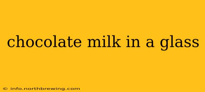 chocolate milk in a glass