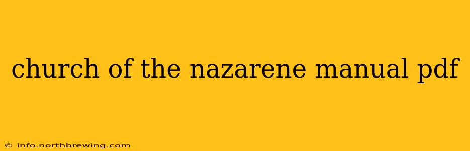 church of the nazarene manual pdf