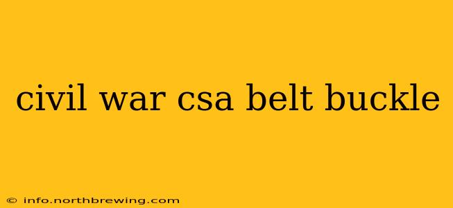 civil war csa belt buckle