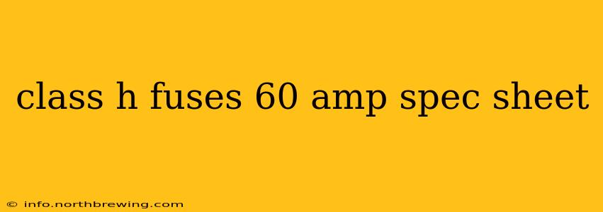 class h fuses 60 amp spec sheet